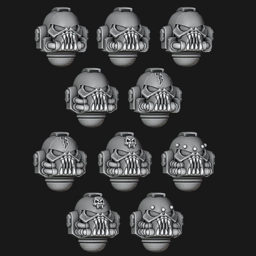 Night Lords MK7 Helmets - Plain - Set of 10 - Archies Forge