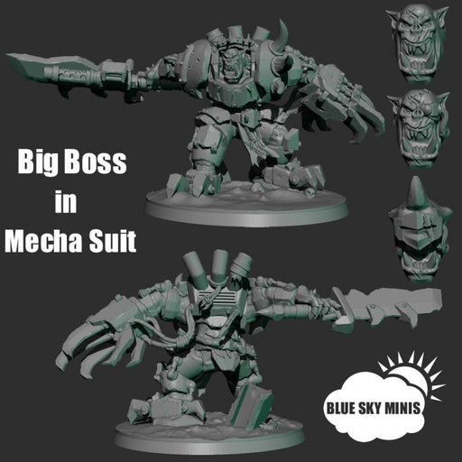 Ork Mecha Warboss - Design by Blue Sky Miniatures - Archies Forge