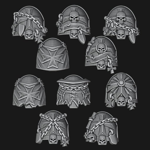 Ornate Black Templars Reiver / Phobos Pads - Set of 10 - Archies Forge