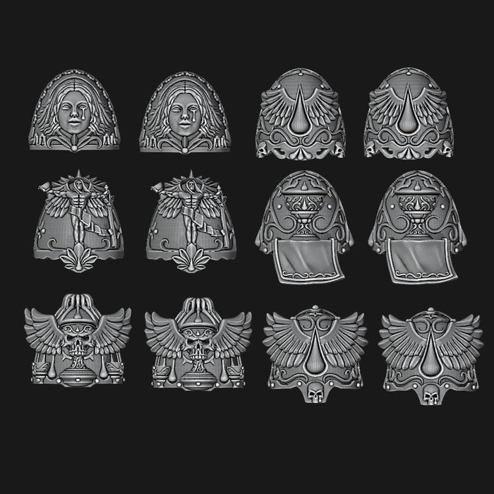 Ornate Shoulder Pad - Blood Angels- Set of 12 - Archies Forge