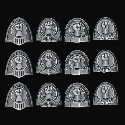 Ornate Shoulder Pad - Imperial / Crimson Fists - Set of 12 - Archies Forge