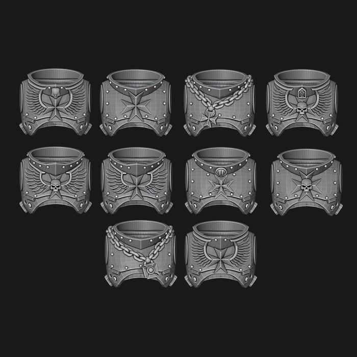 Primaris Scale Torso Conversion Kits - Black Templars - Set of 10 - Archies Forge