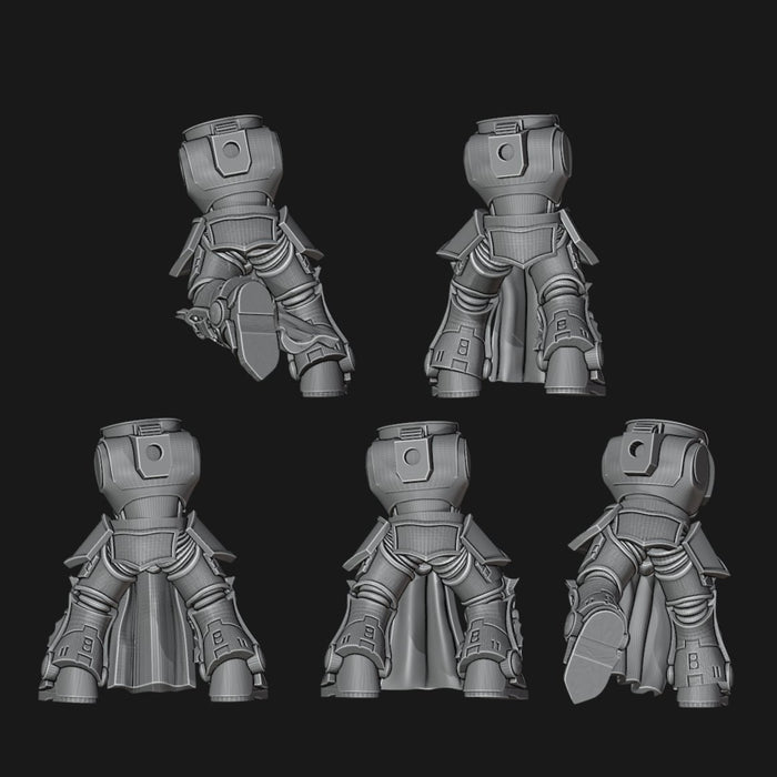 Prime Scale Knightly Bodies - Black Templars - Set of 5 - Archies Forge