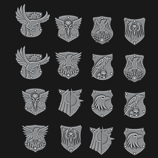 Raven Guard Tilting Shields - Set of 16 - Design 3 - Archies Forge