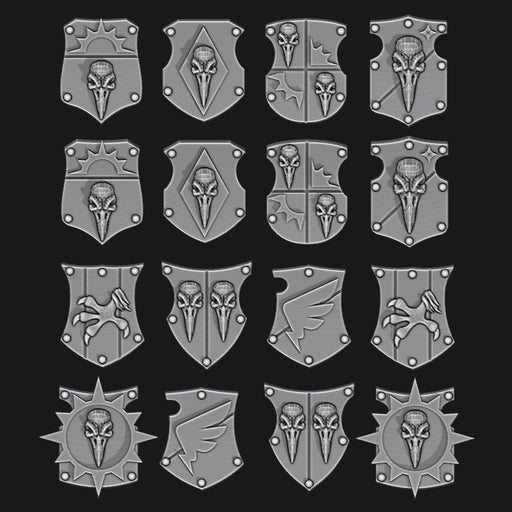 Raven Guard Tilting Shields - Set of 16 - Design 4 - Archies Forge
