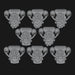 Robed Phobos Backpacks - Black Templars - Set of 8 - Archies Forge