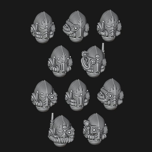 Salamanders Primaris Helmets - Set of 10 - Archies Forge
