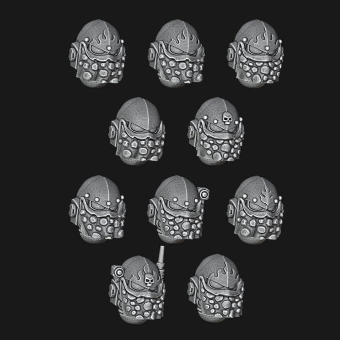 Salamanders Primaris Veteran Helmets - Set of 10 - Archies Forge