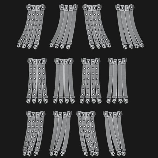 Skull Pteruges / Loincloths / Tabards - Set of 12 - Archies Forge