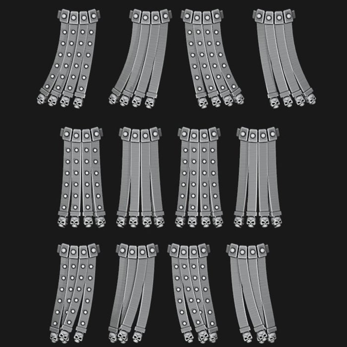 Skull Pteruges / Loincloths / Tabards - Set of 12 - Archies Forge