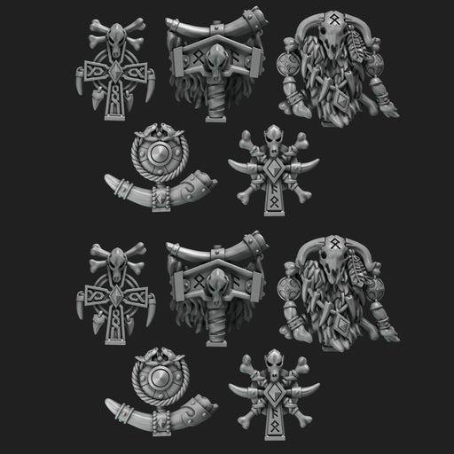 Space Wolves Backpack Decorations - Set of 10 - Archies Forge