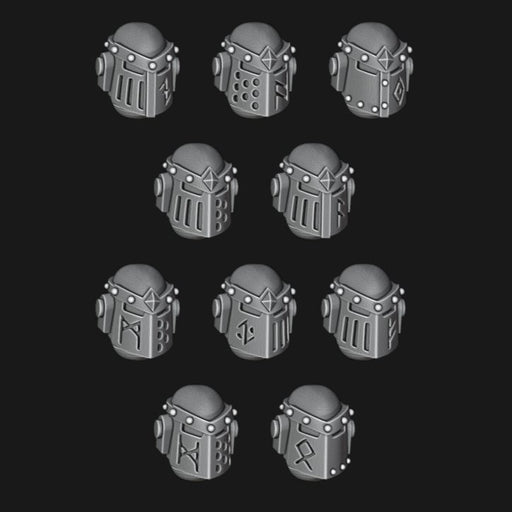 Space Wolves MK3 Runic Helms - Set of 10 - Archies Forge