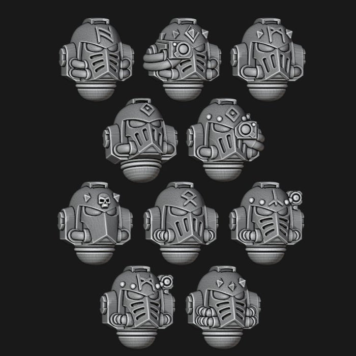 Space Wolves MK4 Runic Helms - Set of 10 - Archies Forge