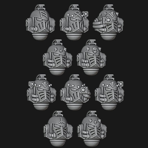 Space Wolves MK4 Veteran Runic Helms - Set of 10 - Archies Forge