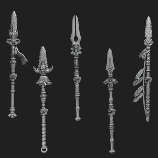 Space Wolves One Handed Power Spears - Right Handed - Set of 5 - Archies Forge