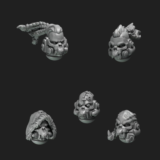 Space Wolves Reaver/ / Hunter Heads - Set of 5 - Archies Forge