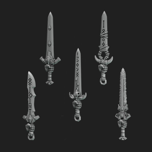 Space Wolves Swords - Left Handed - Set of 5 - Archies Forge