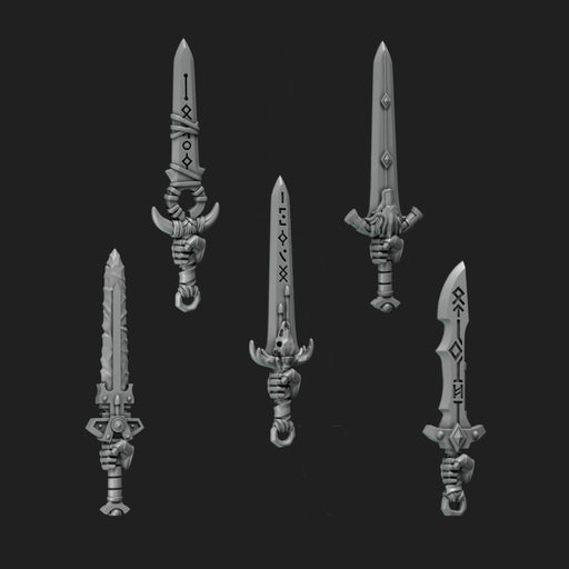 Space Wolves Swords - Right Handed - Set of 5 - Archies Forge