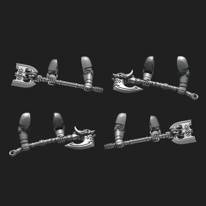 Space Wolves Two Handed Power Axes - Set of 4 - Archies Forge