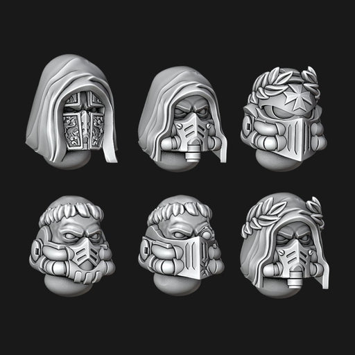 Templar Gravis Scale Helmets/Heads - Set of 6 - Archies Forge