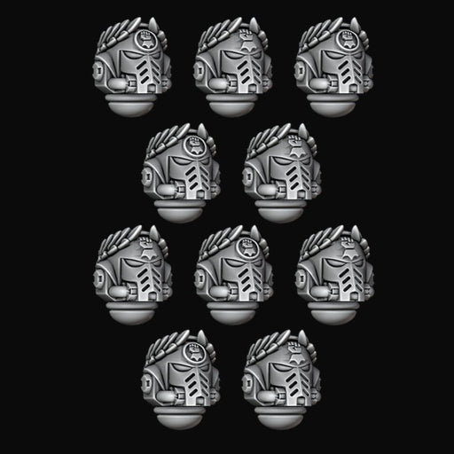 Wreathed Primaris Helmets - Imperial Fists - Set of 10 - Archies Forge